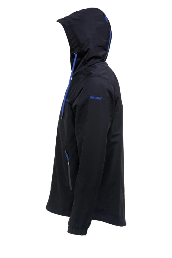 Erkek Suya ve Rüzgara Dayanıklı Siyah Yağmurluk - 2