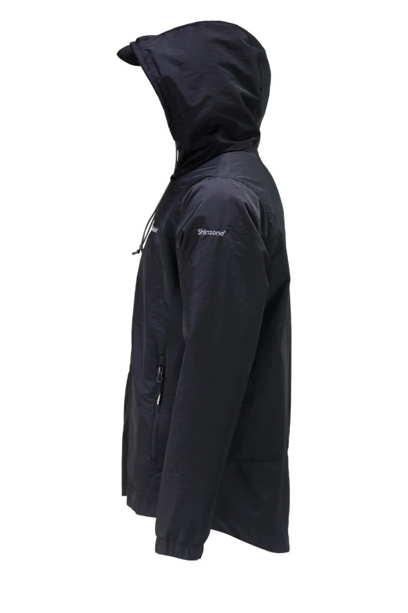 Erkek Suya ve Rüzgara Dayanıklı Siyah Yağmurluk - 2