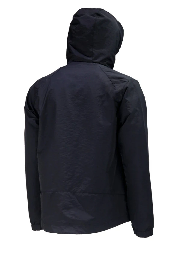 Erkek Suya ve Rüzgara Dayanıklı Siyah Yağmurluk - 3