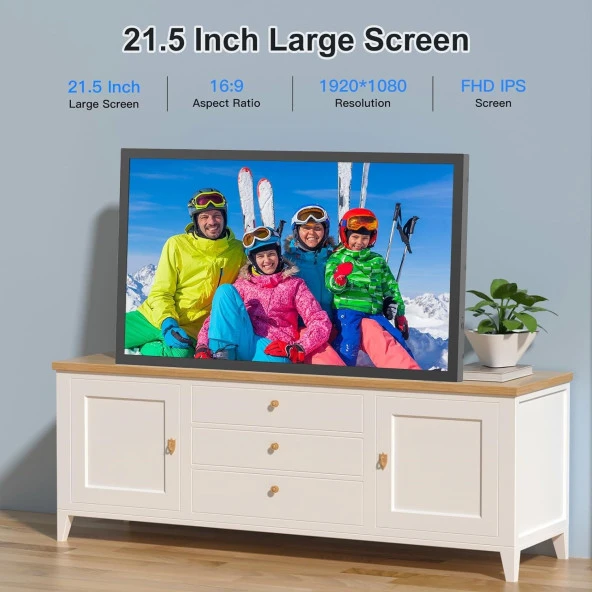 FULLJA Dijital Resim Çerçevesi - 21.5 Inc WiFi 32 GB, 1920x1080 IPS FHD 1080P - 3