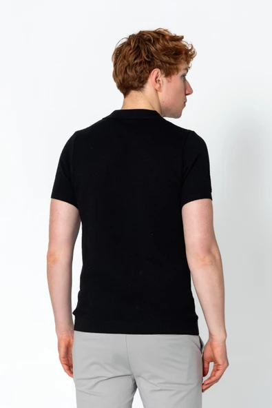 Erkek Regular Fit Yazlık Rahat Gömlek Yaka T-shirt - 6