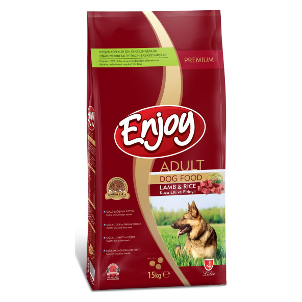 Enjoy Kuzu Etli Yetişkin Köpek Maması 15 Kg