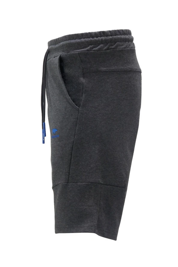 Erkek Likralı Yazlık Esnek Lastikli Antrasit Şort - 2