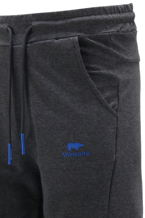 Erkek Likralı Yazlık Esnek Lastikli Antrasit Şort - 4