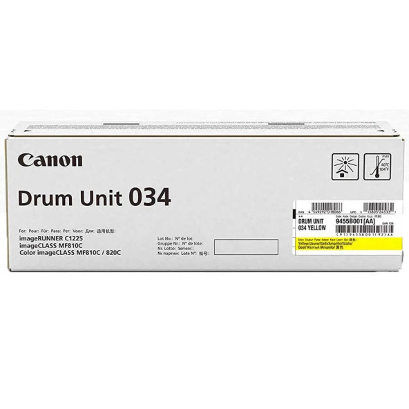 Tonersepeti Canon 034-9455B001 Sarı Orjinal Fotokopi Drum Ünitesi