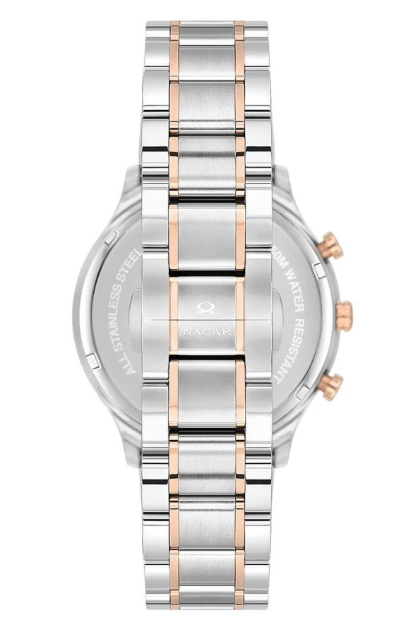 Nacar Bileklik Hediyeli Fonksiyonlu Sapphire Camlı 10 Atm 2Yıl Garantili Erkek Kol Saati 298316EKM - Resim 4