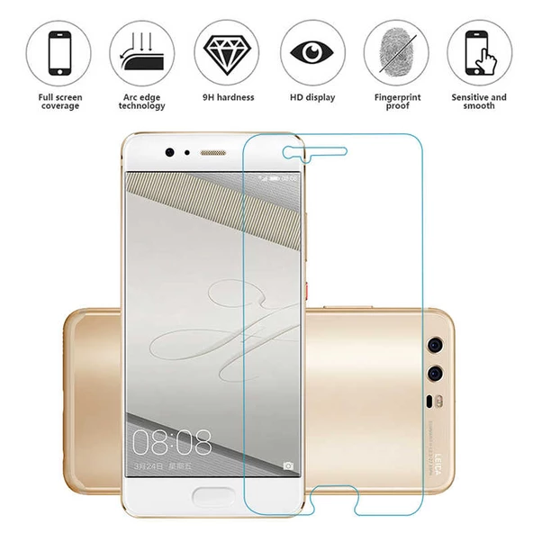 Huawei P10 Ekranı Tam Kaplayan Düz Cam Koruyucu - Resim 4