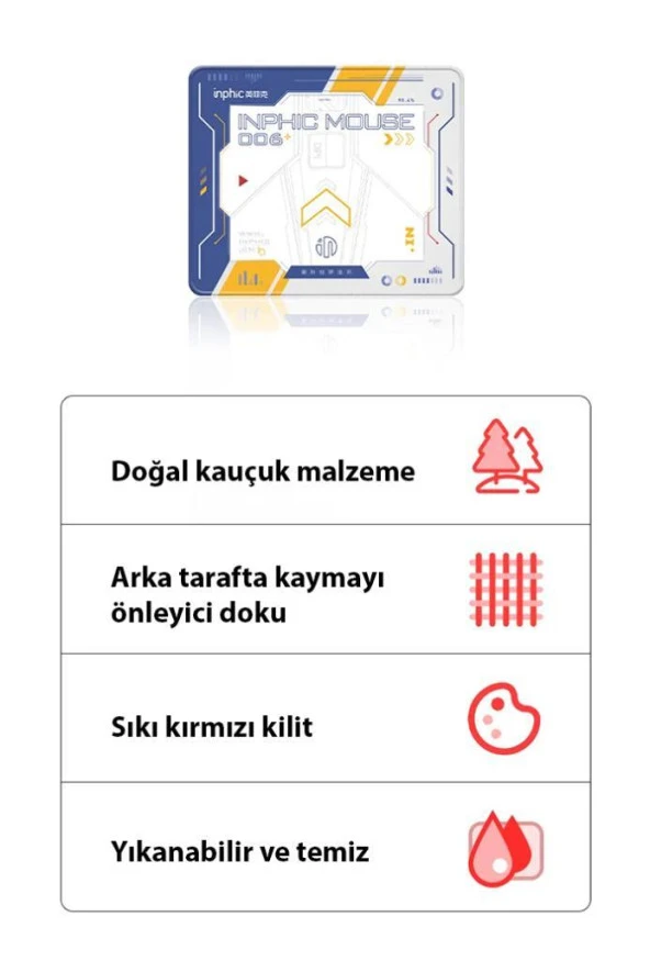 Polham 25X30 cm Kaymaz Tabanlı Yıkanabilir Kalın Mousepad, Ultra Konforlu Doğal Kauçuk Mouse Pad - 2
