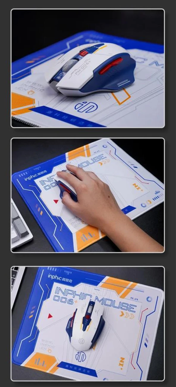 Polham 25X30 cm Kaymaz Tabanlı Yıkanabilir Kalın Mousepad, Ultra Konforlu Doğal Kauçuk Mouse Pad - 4