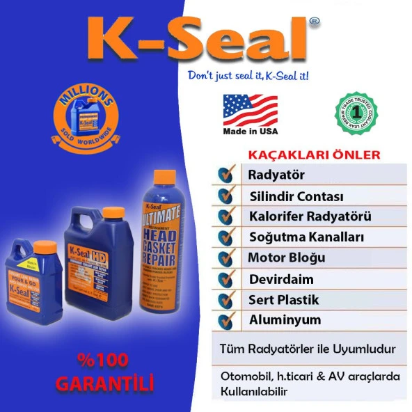 K-Seal Ultimate Çok Amaçli Sivi Sogutma Sivisi Radyatör Kaçak Kalici Onarim 472ml - 6