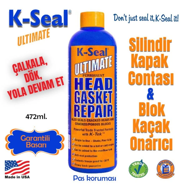 K-Seal Ultimate Çok Amaçli Sivi Sogutma Sivisi Radyatör Kaçak Kalici Onarim 472ml - 9