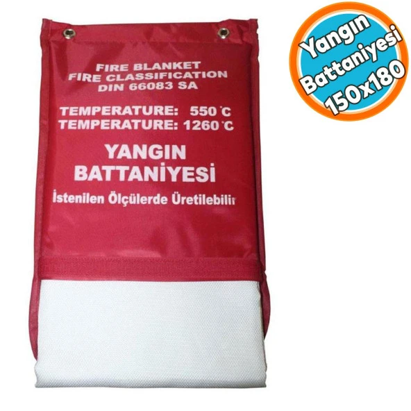 Sertifikalı Yangın Söndürme Battaniyesi 150 x 180 mm