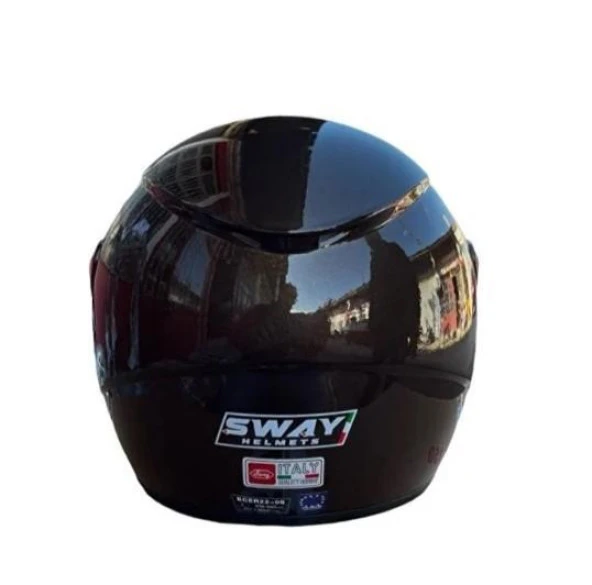 Sway Xbyc 700 Yarı Camlı Elektrikli Bisiklet Motosiklet Ve Scooter Kaskı 2XL Beden Kahve - 4
