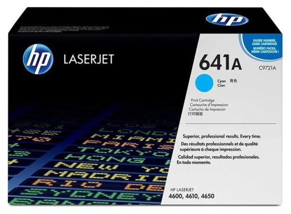 Tonersepeti Hp 641A-C9721A Orjinal Mavi Toner