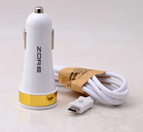 Zore 3 Usb li 2 in 1 Micro Araç Şarj Seti 3000 Mah - 4