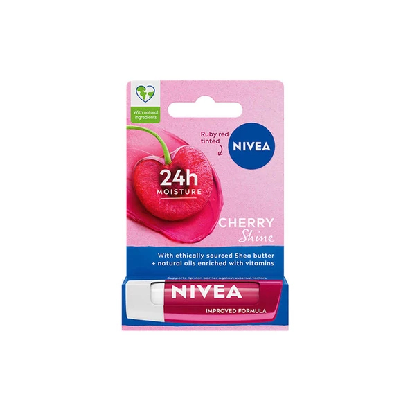 Nivea Cherry Shine Renkli Dudak Bakım Kremi 4.8g