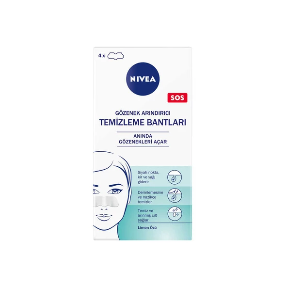 Nivea SOS Gözenek Arındırıcı Temizleme Bantları 4 Adet