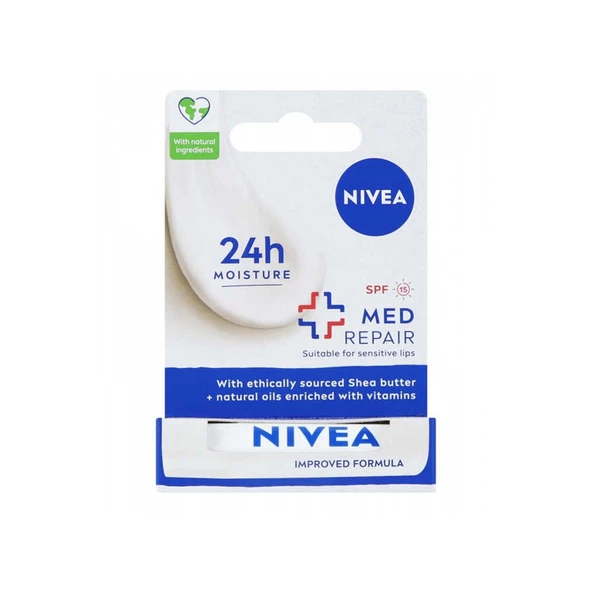 Nivea Med Repair Dudak Bakım Kremi SPF15  4.8g