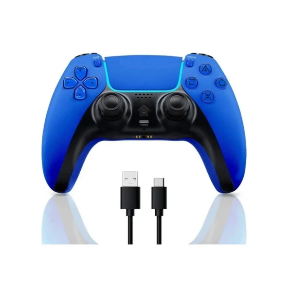 Cosmostech PLAYX PS4 ,PC , Android Tv , Tv Box Mobil Uyumlu Kablosuz Controller Gamepad Oyun Kolu Mavi - Resim 2