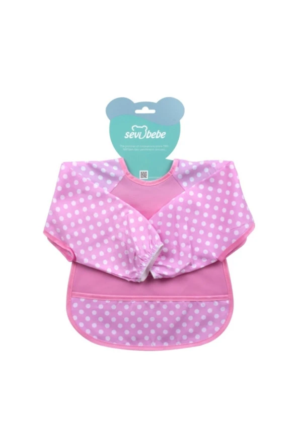 Sevibebe Eko Kollu Mama Önlüğü Pembe Benek - 3