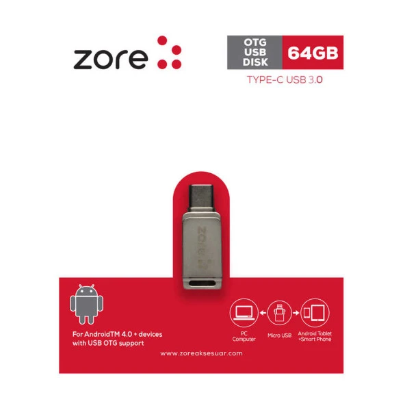 Zore 3.0 Type-C Metal OTG 64 GB