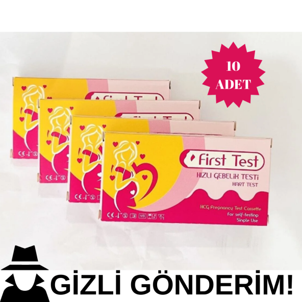 FİRST HIZLI GEBELİK TESTİ (10 ADET) GİZLİ GÖNDERİM