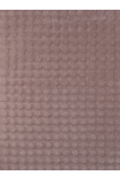 Dekoratif Bubble Uzun Tüylü Yumuşak Puffy Peluş Kaymaz Yıkanabilir Salon Antre Halı Yolluk Pembe - 7