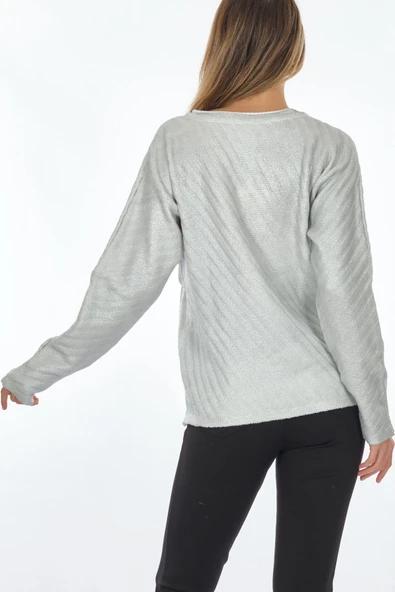 Unique Mode Oversize V Yaka Uzun Kol Triko - Minimalist Tarz - 6