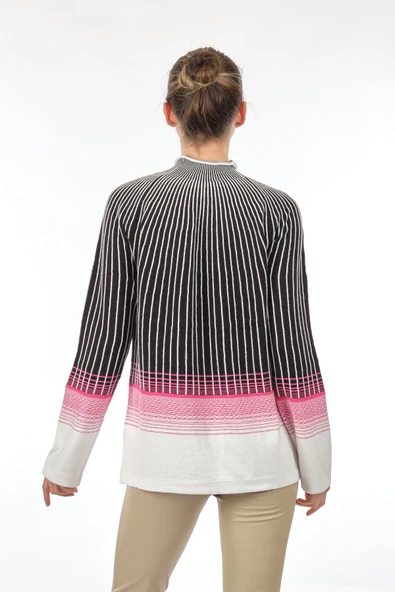 Unique Mode Minimalist Oversize Uzun Kol Triko Kazak Kadın - Resim 7