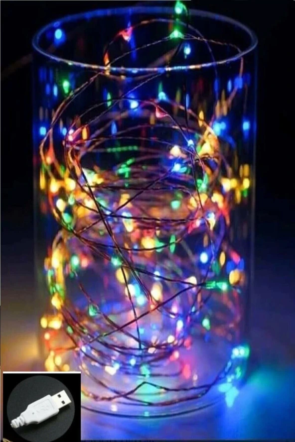 HN- Usb Ile Çalışan Dekoratif 5 Metre Peri Led Işık Rgb Çok Renkli Işık Çok Amaçlı Aydınlatma