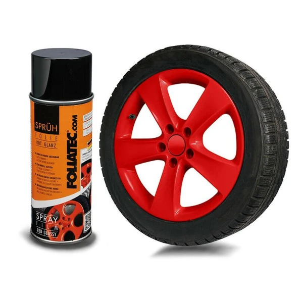 Foliatec Jant Metal Sprey Folyo Yüzey Kaplama Seti 2x400ml. Parlak Kirmizi