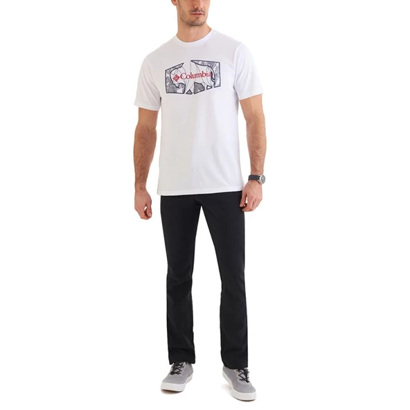 Columbia CSC Roam Hex Erkek Kısa Kollu T-shirt Beyaz CS0377-100 - Resim 5