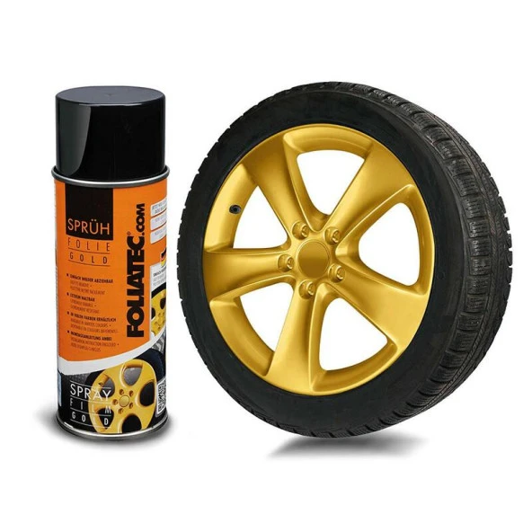 Foliatec Jant Metal Sprey Folyo Yüzey Kaplama Seti 2x400ml. Metalik Altin Mat