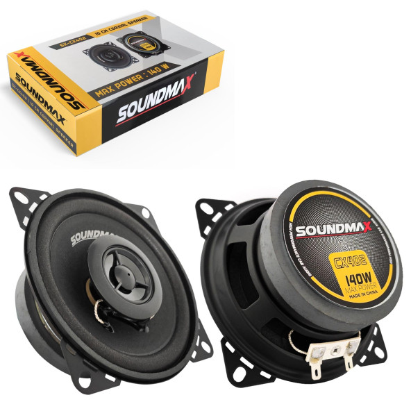 Soundmax Sx-Cx402 Oto Hoparlor 10Cm 140 Watt Tweeterli 2 Adet