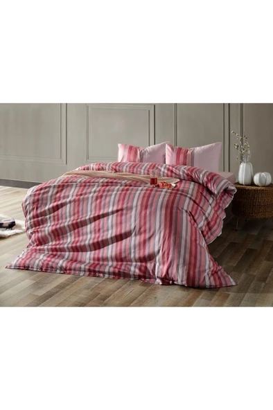 Doqu Home Saten Nevresim Takımı Çift Kişilik Maestro Pudra - 2