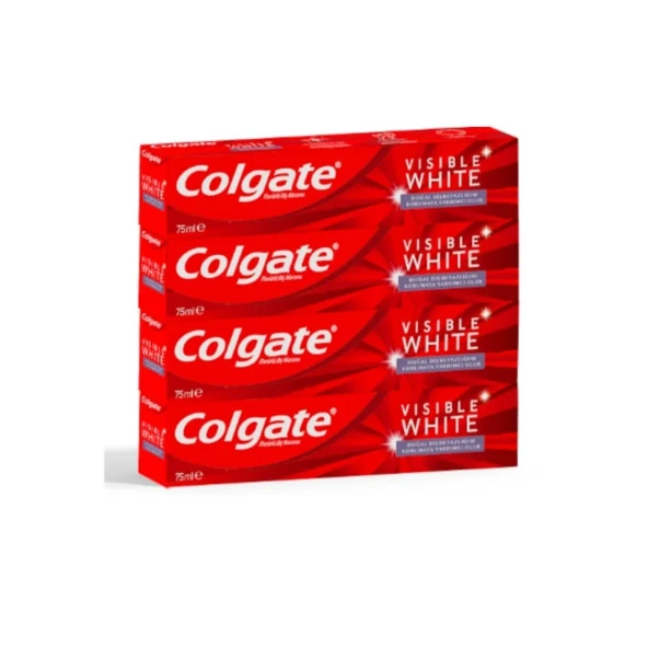 Colgate Visible White Maksimum Beyazlık Beyazlatıcı Diş Macunu 4 x 75 ML