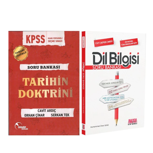 Doktrin KPSS Tarih ve AKM Dil Bilgisi Soru Bankası Seti 2 Kitap ürün görseli
