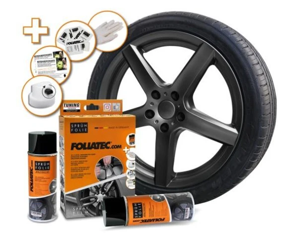 Foliatec Jant Metal Sprey Folyo Yüzey Kaplama Seti 2x400ml. Antrasit Metal Mat - 2