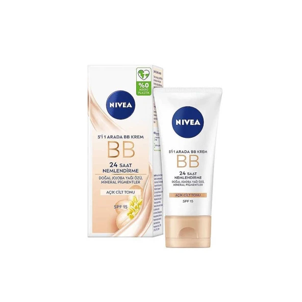 Nivea 5 i 1 Arada BB Krem SPF15 Açık Cilt Tonu 50ml