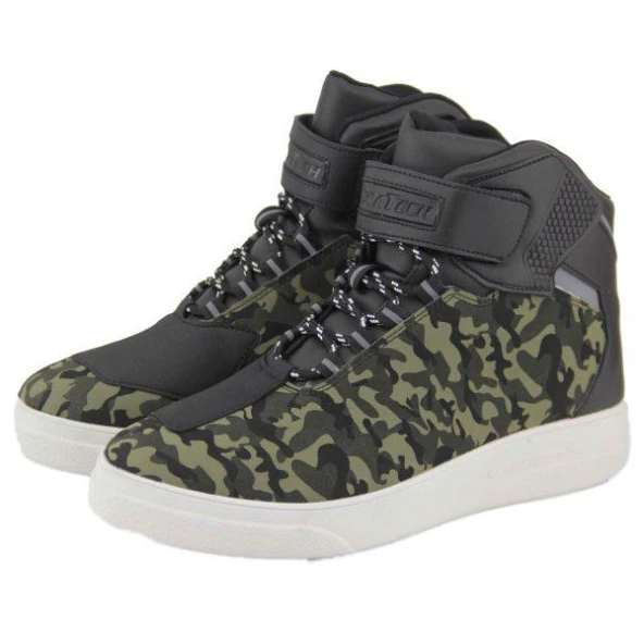 Forte Gt Duratech 27 Fashion Korumalı Yarım Motosiklet Botu 40 Numara Yeşil Kamuflajlı - 2