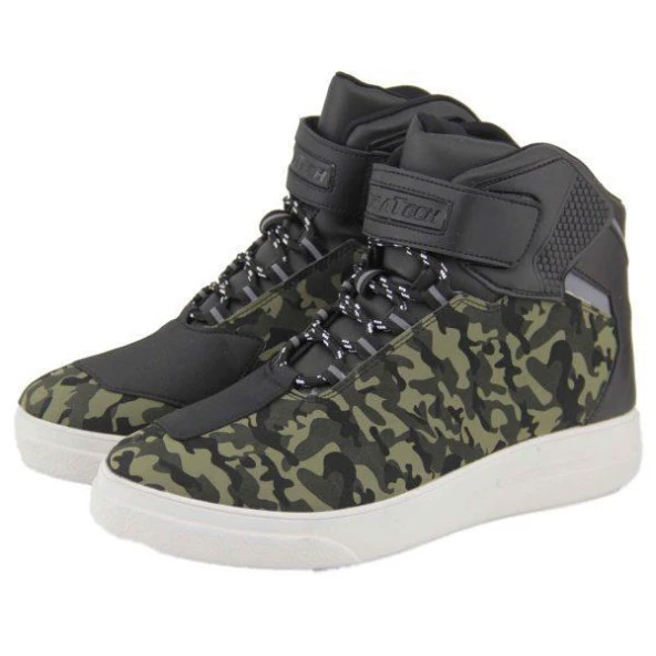 Forte Gt Duratech 27 Fashion Korumalı Yarım Motosiklet Botu 45 Numara Yeşil Kamuflajlı - 2