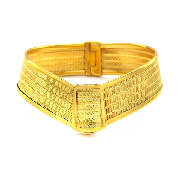 İmitasyon Trabzon Hasırı Altın Kaplama 4 Sıra Kelepçe BLZ-597 ürün görseli