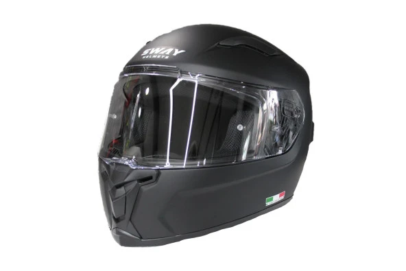 Sway 820 Full Face Şeffaf Vizör Kapalı Motosiklet Kaskı L Beden Mat Siyah - 6