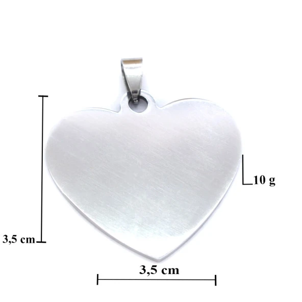 FerizZ 316L Çelik Kalpli Kolye Ucu TGR-552 - Resim 4