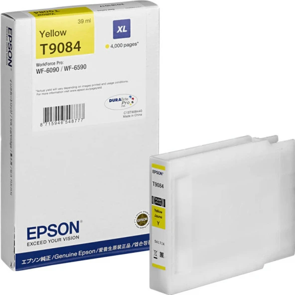 Tonersepeti Epson T9084XL Sarı Orjinal Kartuş