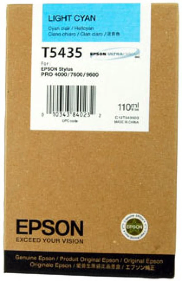 Tonersepeti Epson T5435 C13T543500 Orjinal Açık Mavi Kartuş