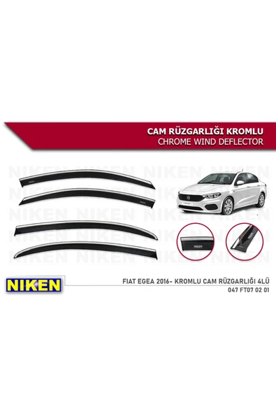 Fiat Egea 2016-2023 Kromlu Cam Rüzgarlığı