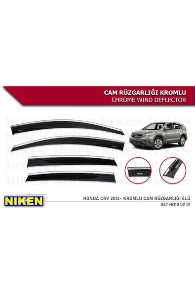 Honda Crv 2012-2018 Kromlu Cam Rüzgarlığı