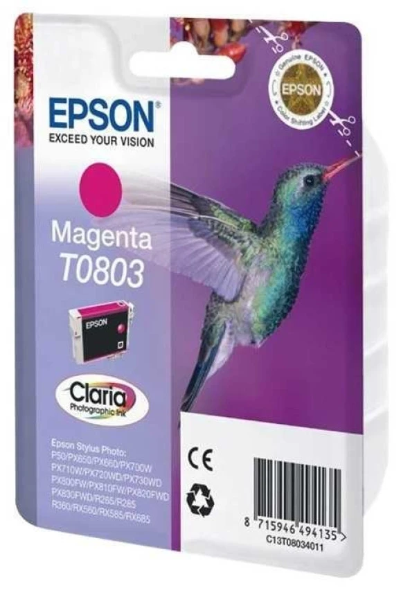 Tonersepeti Epson T0803 C13T08034020 Orjinal Kırmızı Kartuş