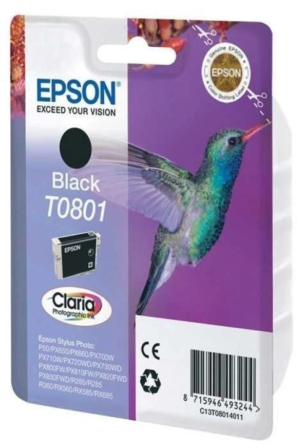 Tonersepeti Epson T0801-C13T08014020 Orjinal Siyah Kartuş